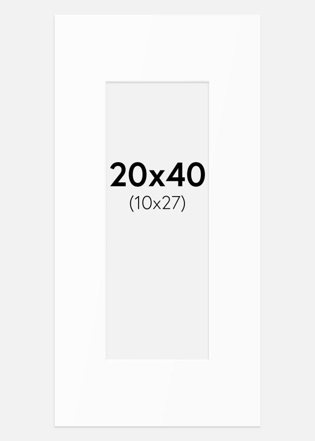 Paspartȗ Beli Standard (Belo Jedro) 20x40 cm (10x27)