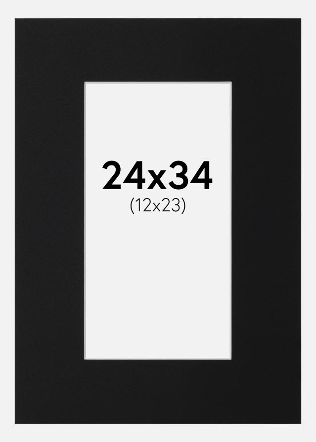 Paspartŭ Črni Standard (Belo Jedro) 24x34 cm (12x23)