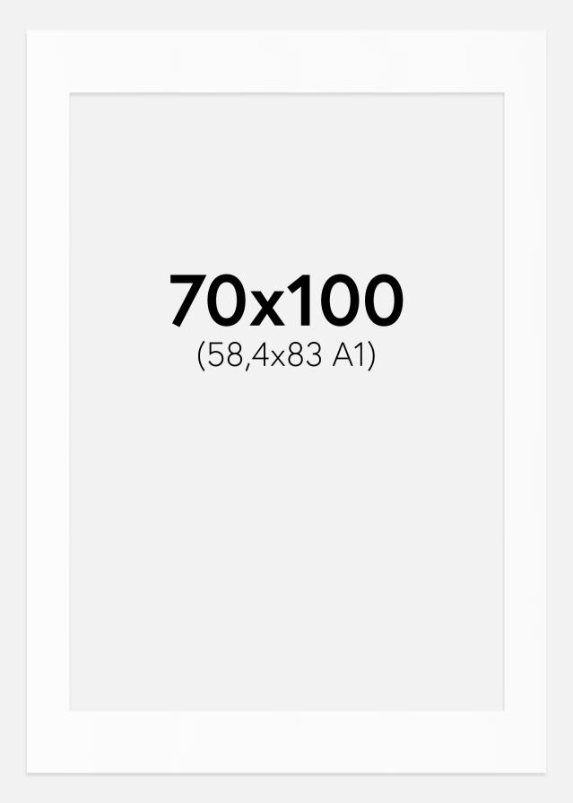 Paspartŭ Bela Standarden Bel notranji rob 70x100 cm (58,4x83 - A1)