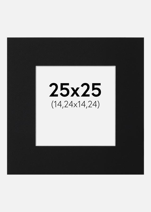 Paspartŭ Črni Standard (Belo Jedro) 25x25 cm (14,24x14,24)
