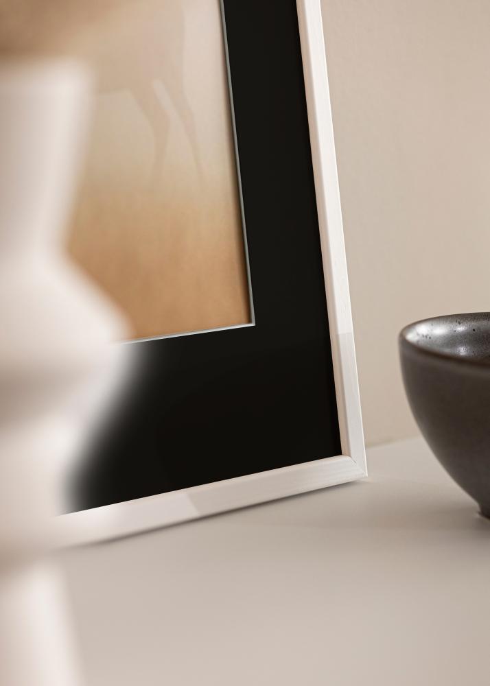 Okvir Galant Bela 30x40 cm - Paspartŭ Črna 18x27 cm