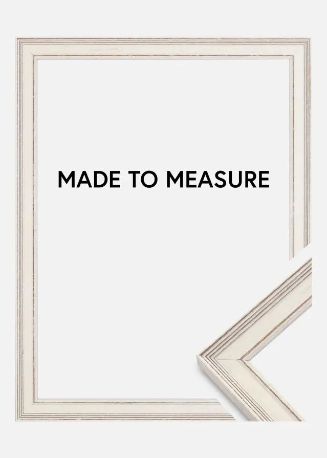 Okvir Shabby Chic Bela - Poljubna velikost