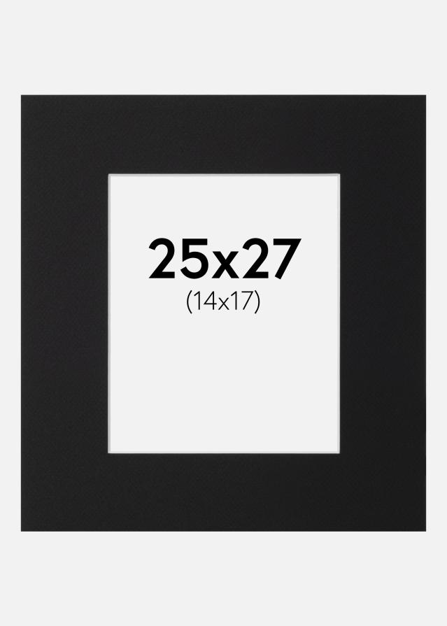 Paspartŭ Črni Standard (Belo Jedro) 25x27 cm (14x17)