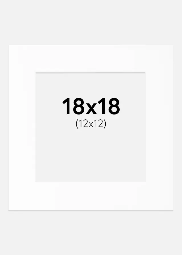 Paspartŭ Bela Standarden Bel notranji rob 18x18 cm (12x12)