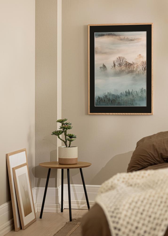 Okvir Oslo Hrast 13x18 cm - Paspartŭ Črna 9x13 cm