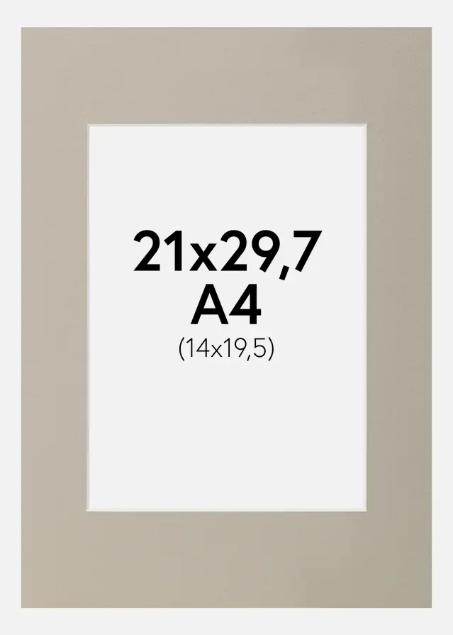 Paspartŭ Biserno-siva A4 21x29,7 cm (14x19,5)