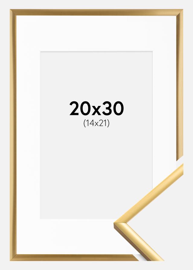 Okvir New Lifestyle Shiny Gold 20x30 cm - Paspartŭ Bela 15x22 cm