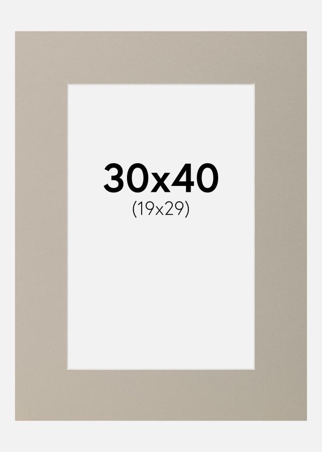 Paspartŭ Biserno-siva 30x40 cm (19x29)