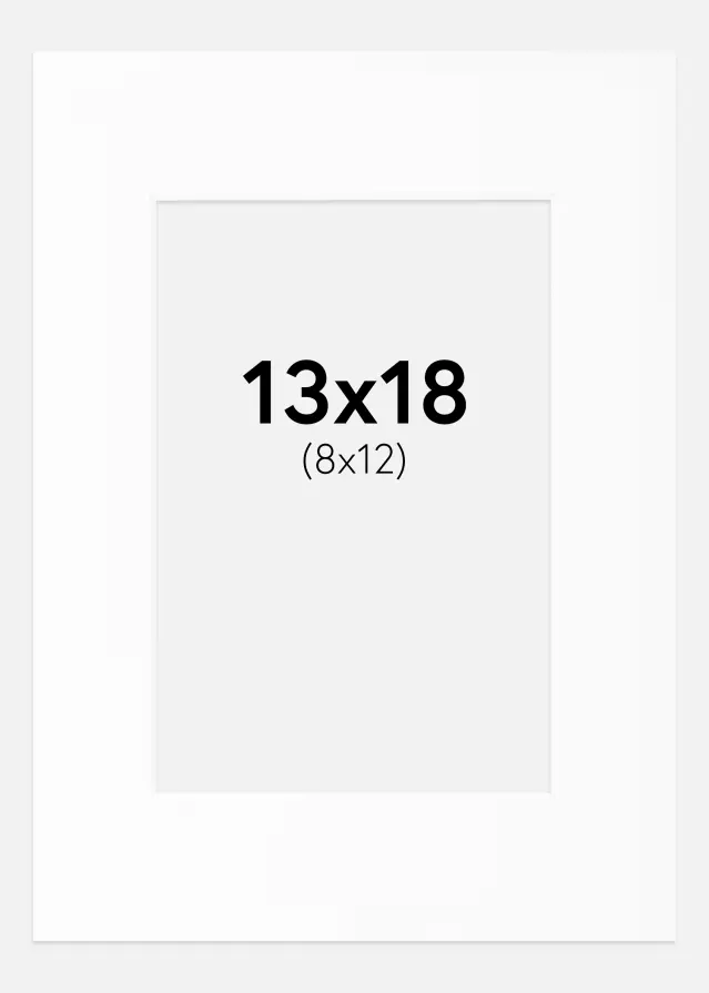 Paspartŭ Bela Standarden Bel notranji rob 13x18 cm (8x12)