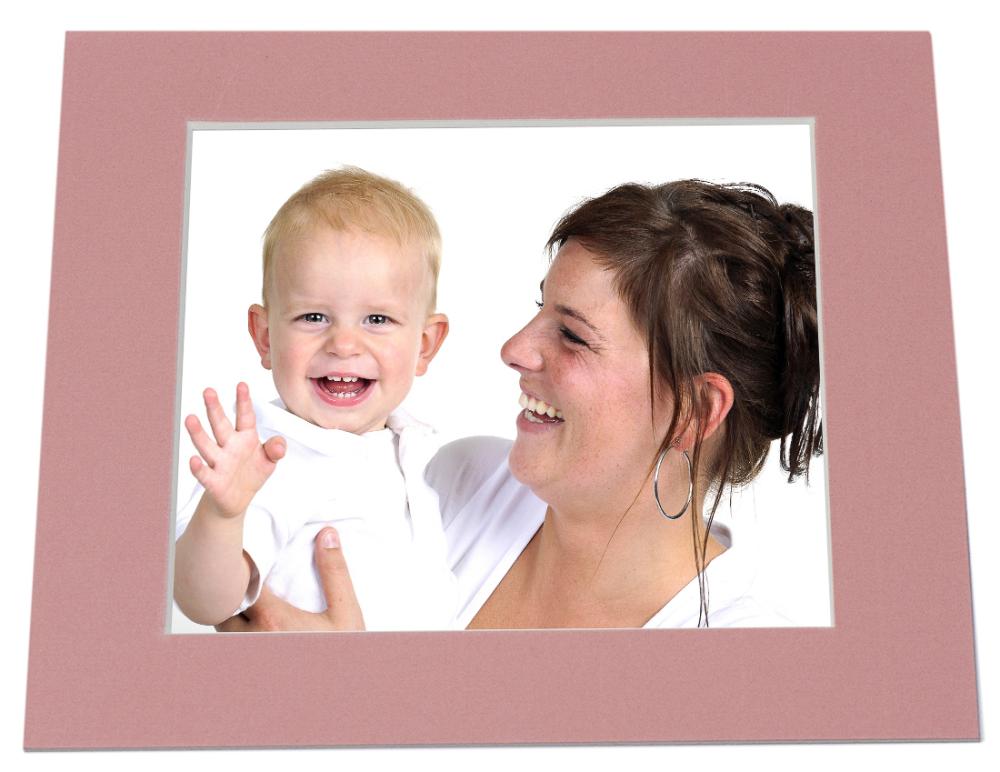 Paspartŭ Temno-roza Bel notranji rob - Po meri