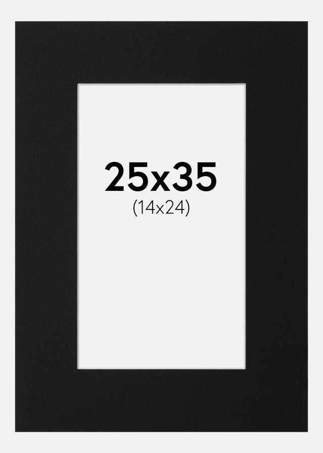 Paspartŭ Črni Standard (Belo Jedro) 25x35 cm (14x24)