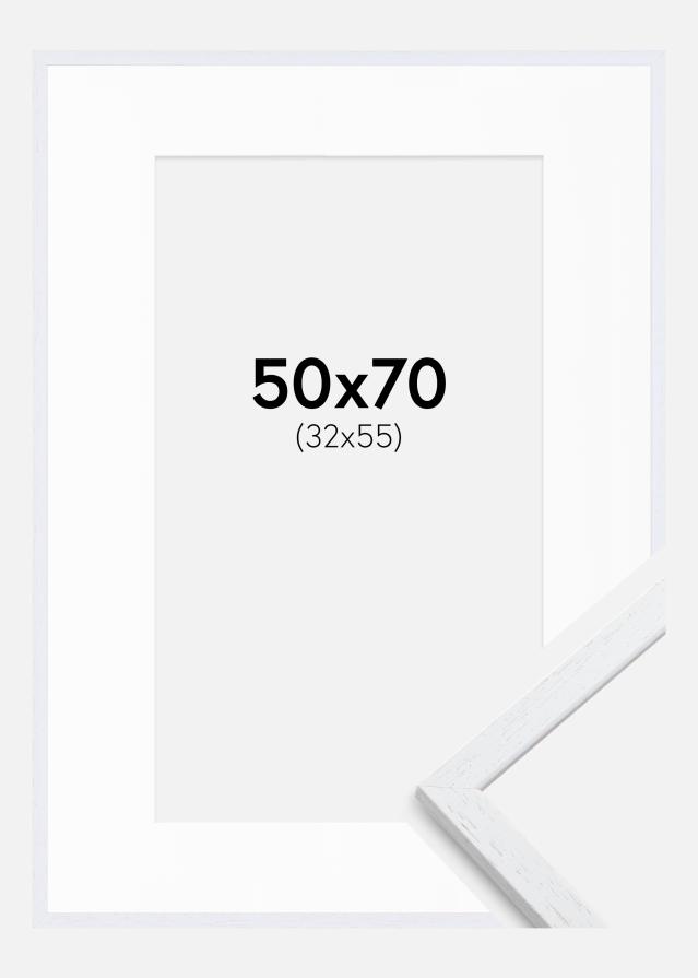 Okvir Edsbyn Warm White 50x70 cm - Paspartŭ Bela 33x56 cm