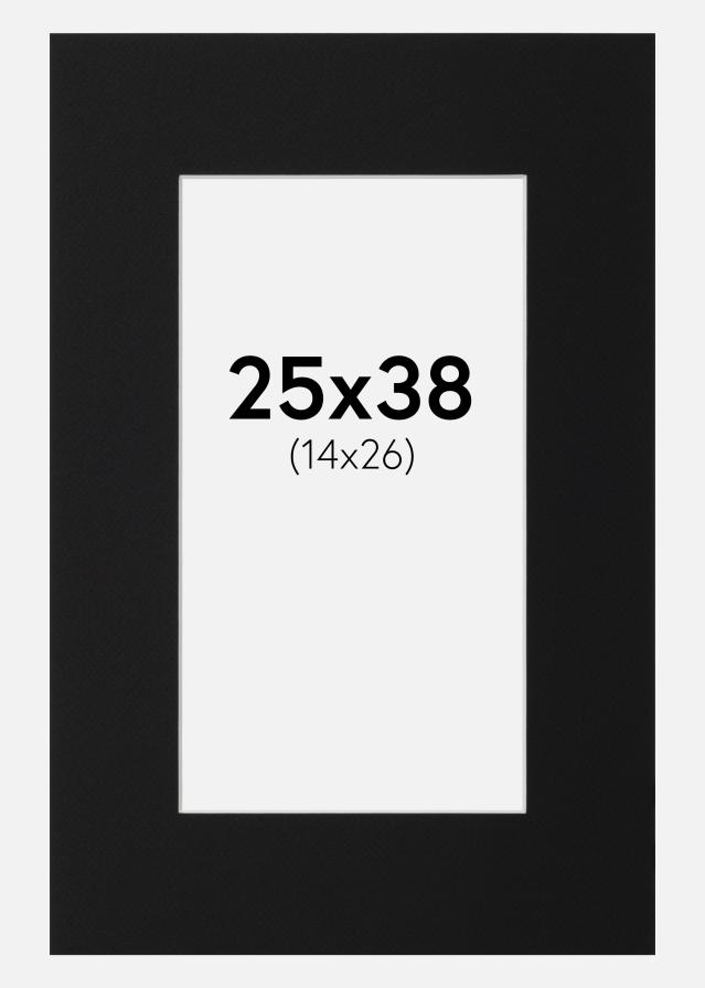 Paspartŭ Črni Standard (Belo Jedro) 25x38 cm (14x26)