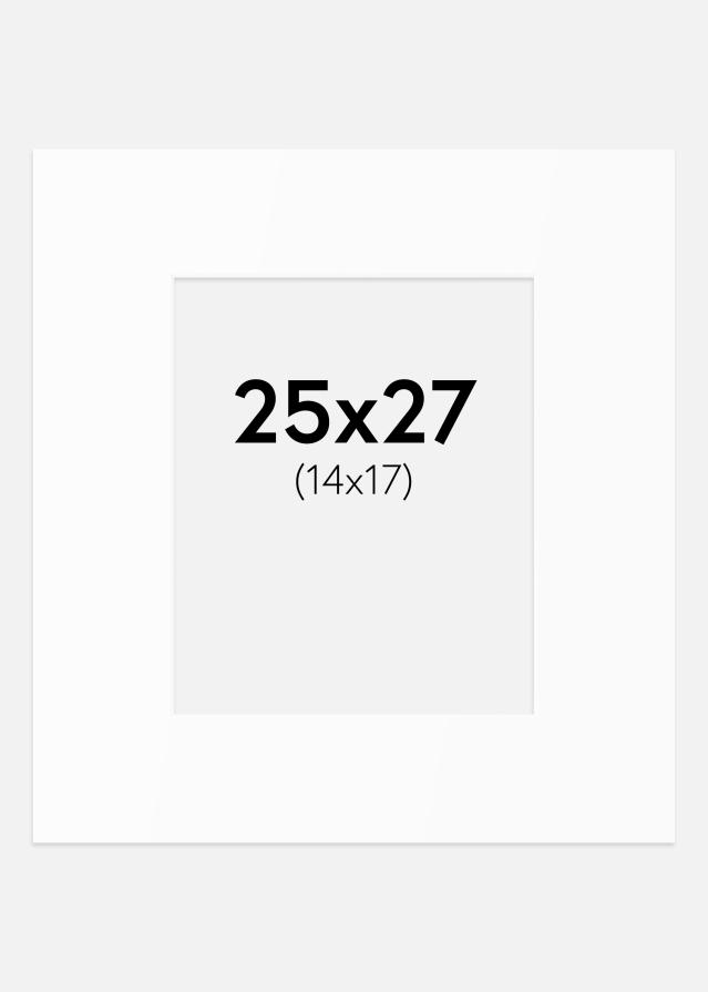 Paspartȗ Beli Standard (Belo Jedro) 25x27 cm (14x17)
