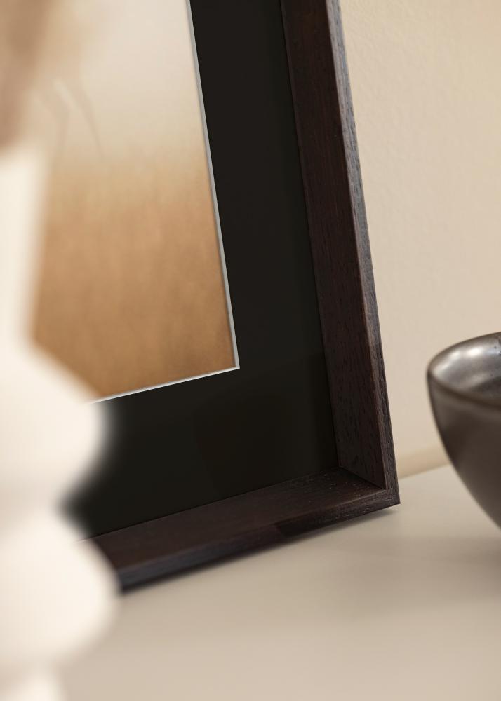 Okvir Globe Espresso 50x60 cm - Paspartŭ Črna 35x45 cm