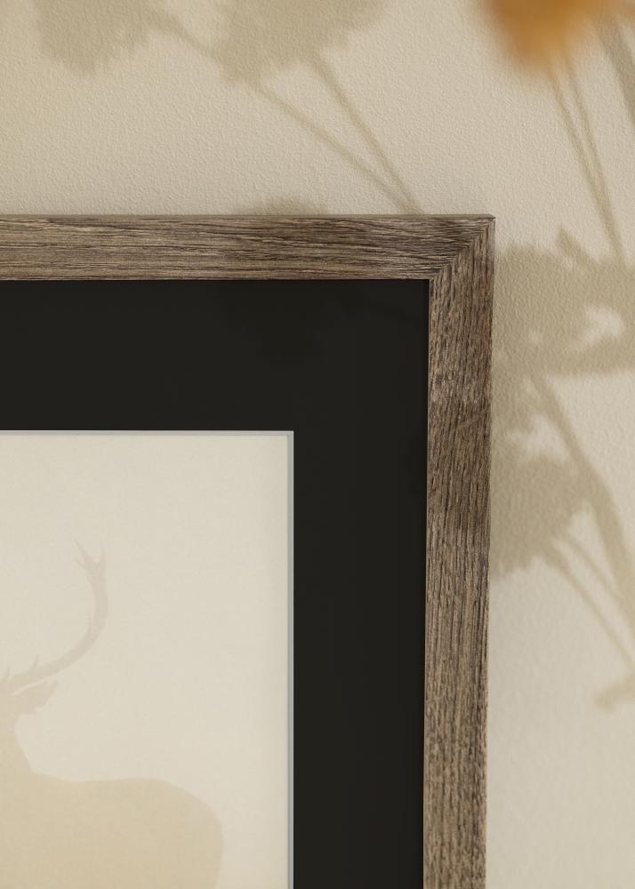 Okvir Fiorito Oreh 30x40 cm - Paspartŭ Črna 21x30 cm