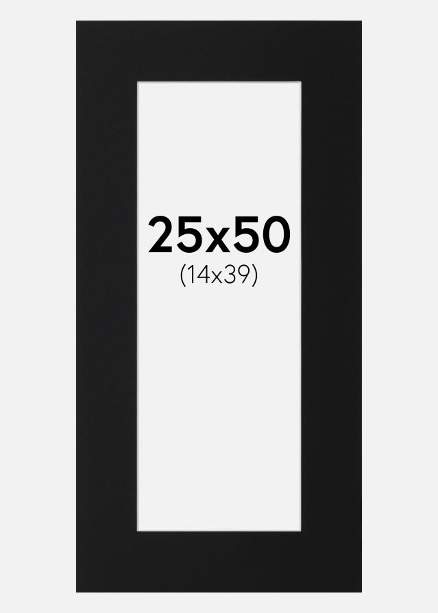 Paspartŭ Črni Standard (Belo Jedro) 25x50 cm (14x39)