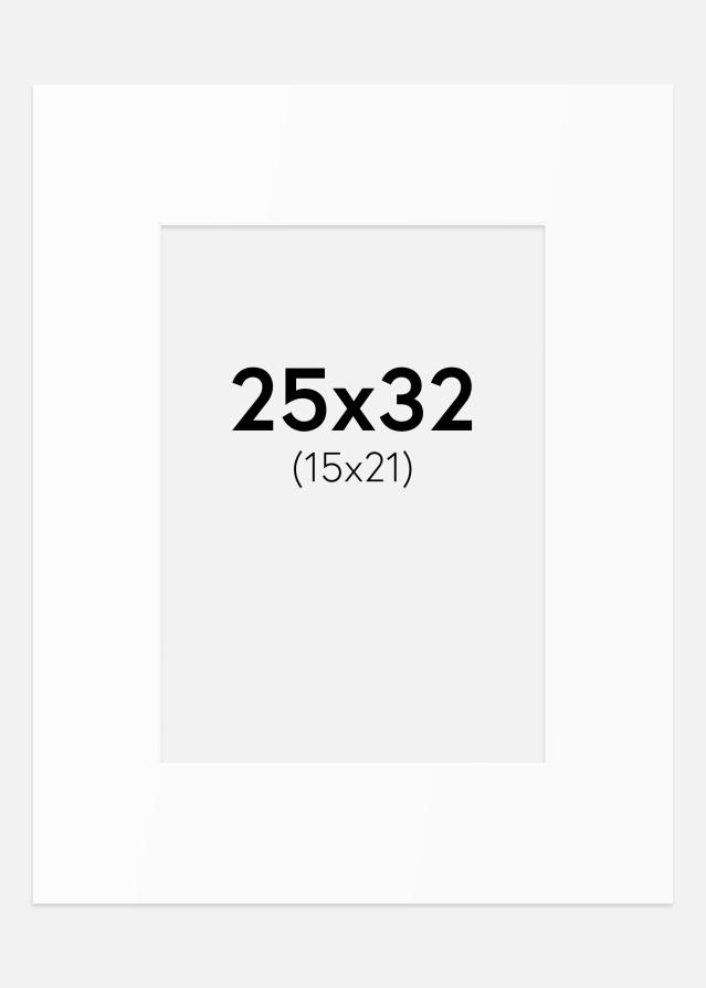 Paspartȗ Beli Standard (Belo Jedro) 25x32 cm (15x21)