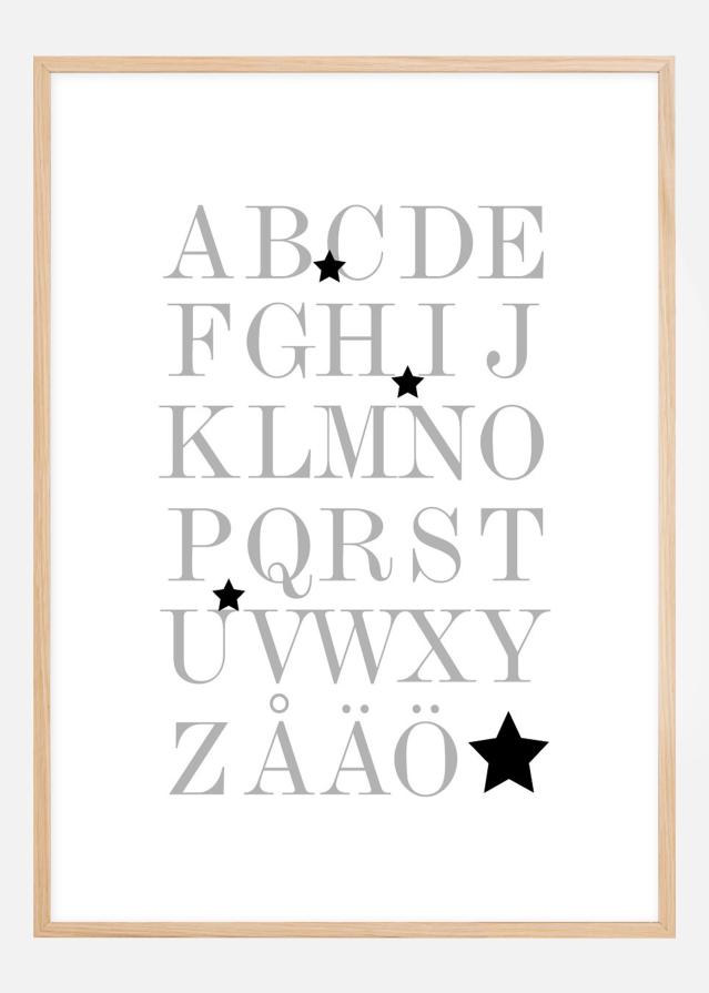 ABC - Siva/Črna Poster