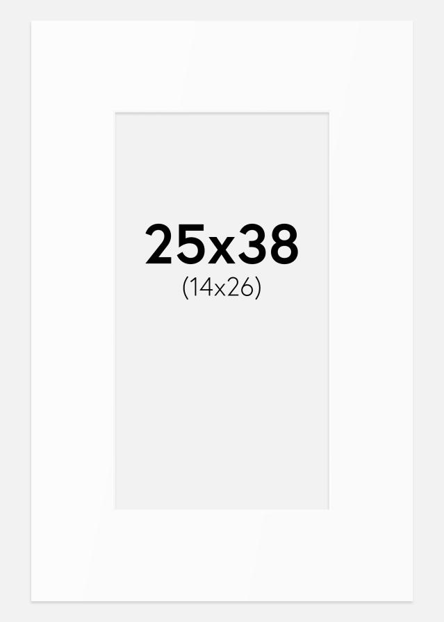 Paspartȗ Beli Standard (Belo Jedro) 25x38 cm (14x26)