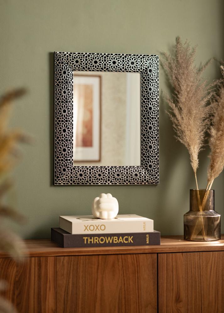 Ogledalo Stockholm Črna - Lastne mere