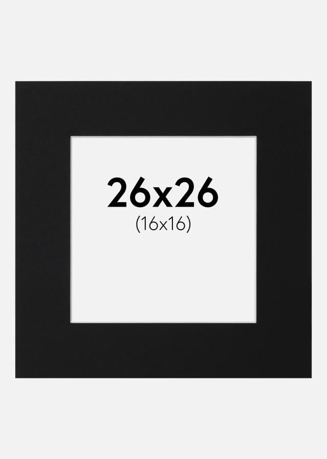 Paspartŭ Črni Standard (Belo Jedro) 26x26 cm (16x16)