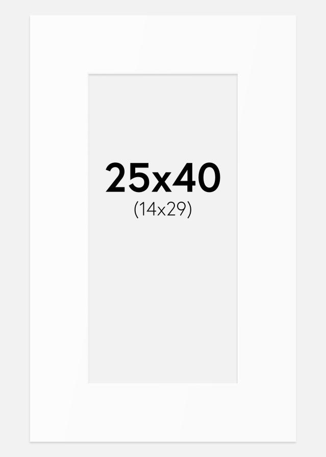 Paspartȗ Beli Standard (Belo Jedro) 25x40 cm (14x29)