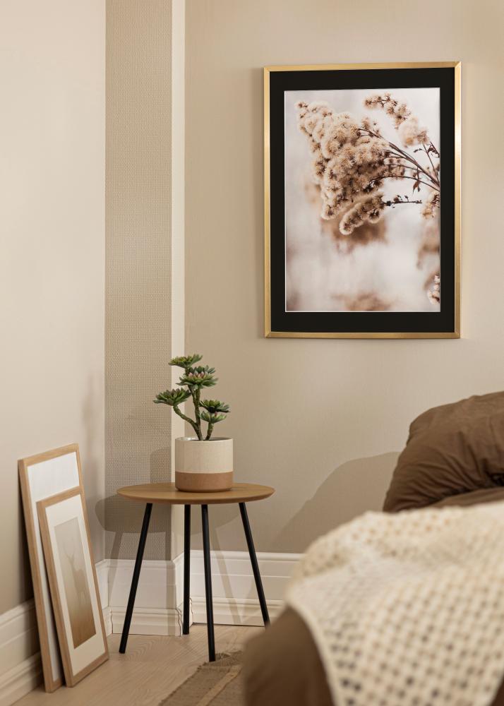 Okvir Trendy Zlata 50x60 cm - Paspartŭ Črna 40x50 cm