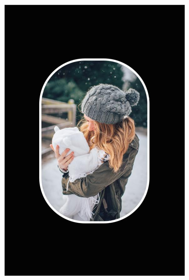 Paspartŭ Črna Okrogli robovi 13x18 cm (8x11 cm)