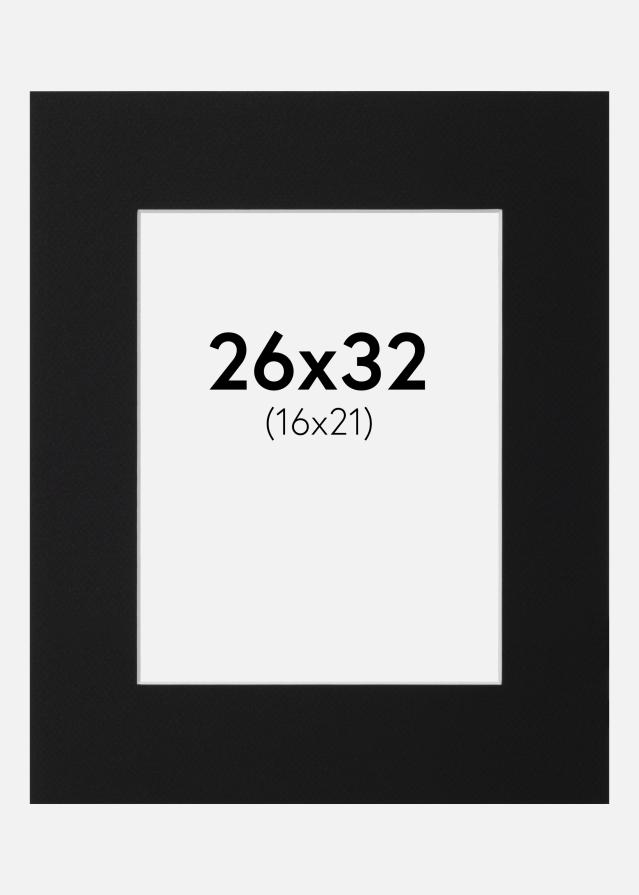 Paspartŭ Črni Standard (Belo Jedro) 26x32 cm (16x21)