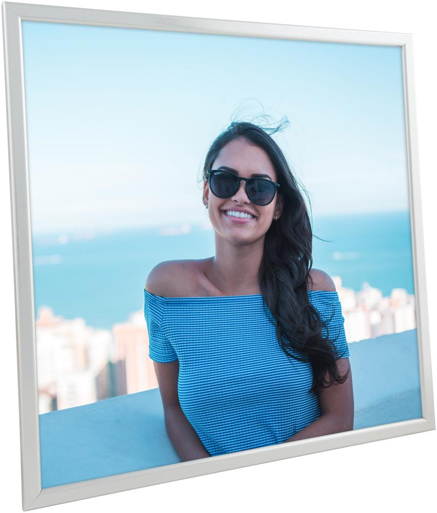 Okvir Slim Mat Antirefleksno steklo Srebrna 40x40 cm