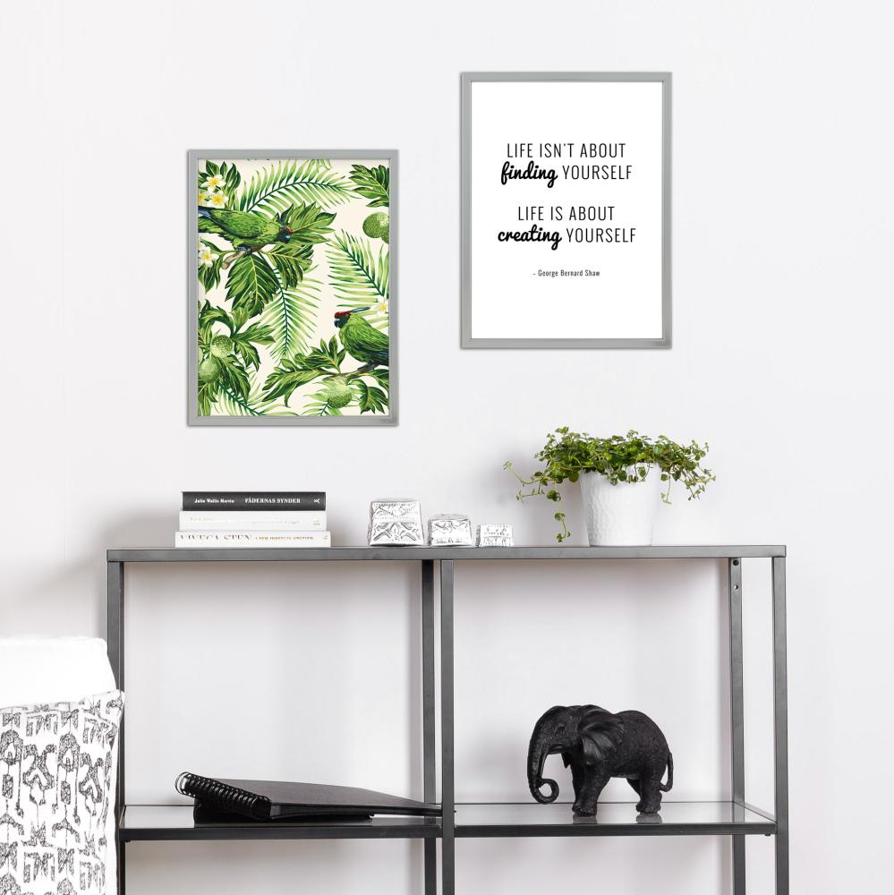 Okvir Slim Mat Antirefleksno steklo Srebrna 30x40 cm