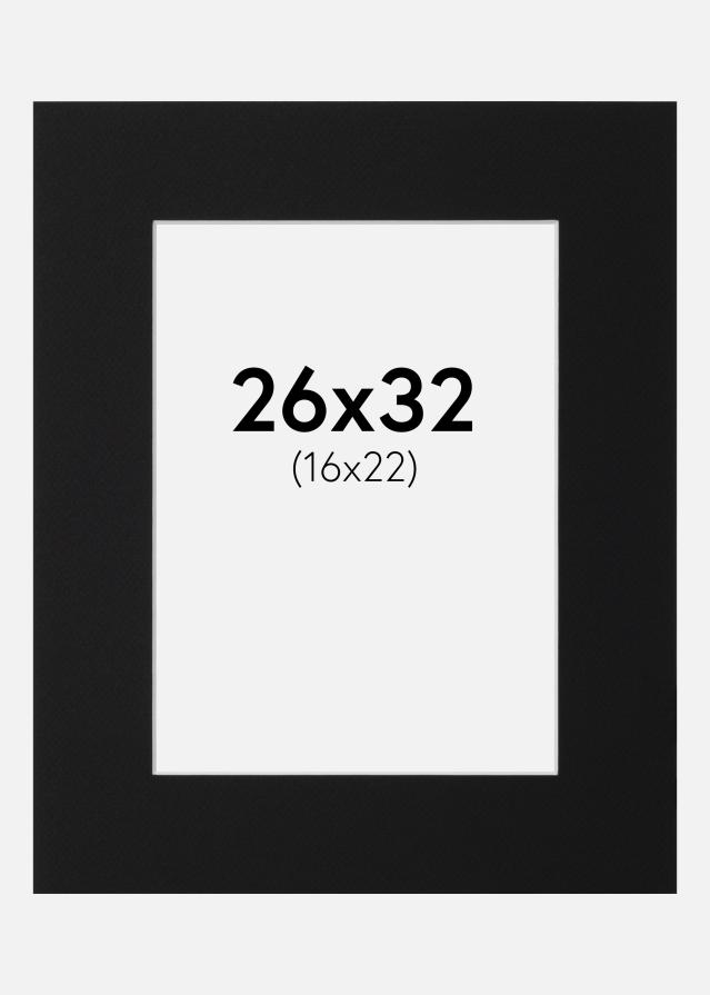 Paspartŭ Črni Standard (Belo Jedro) 26x32 cm (16x22)