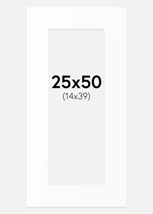 Paspartȗ Beli Standard (Belo Jedro) 25x50 cm (14x39)