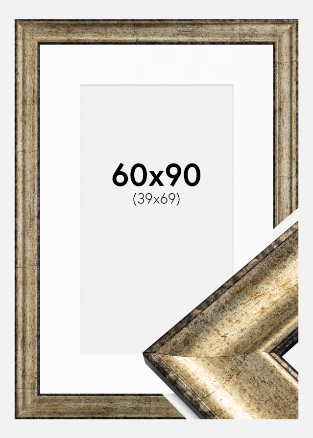 Okvir Saltsjöbaden Antično zlato 60x90 cm - Paspartŭ Bela 40x70 cm
