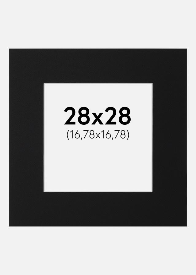 Paspartŭ Črni Standard (Belo Jedro) 28x28 cm (16,78x16,78)