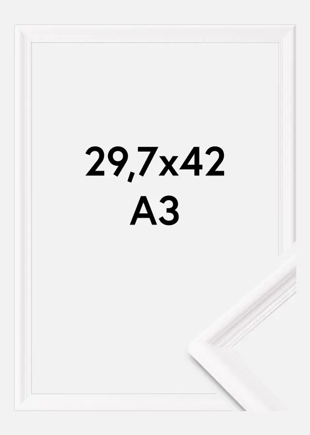 Okvir Gala Akrilno steklo Bela 29,7x42 cm (A3)