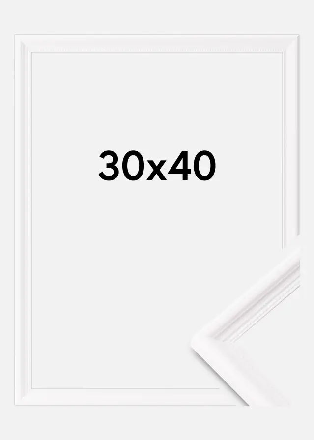 Okvir Gala Akrilno steklo Bela 30x40 cm