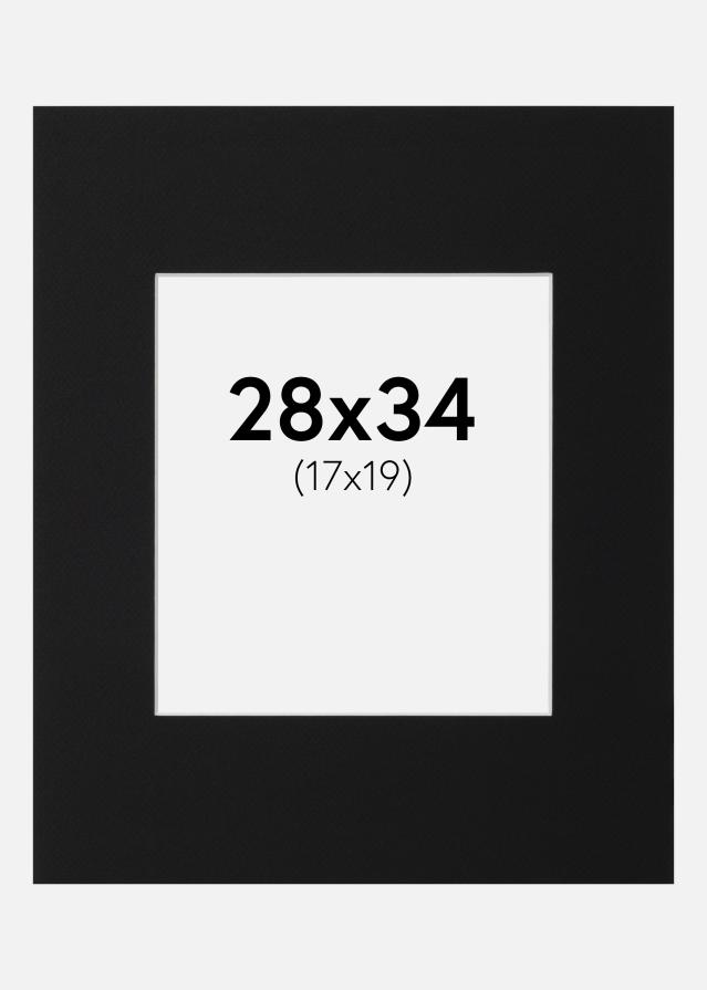 Paspartŭ Črni Standard (Belo Jedro) 28x34 cm (17x19)