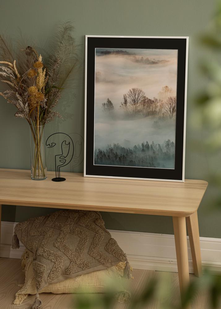 Okvir New Lifestyle Bela 50x70 cm - Paspartŭ Črna 40x60 cm