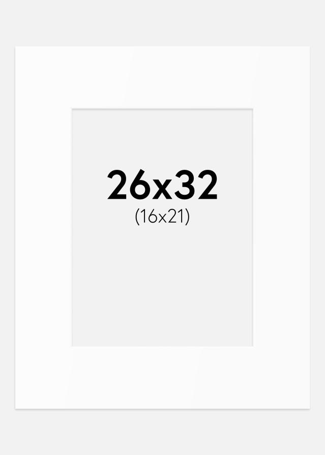 Paspartȗ Beli Standard (Belo Jedro) 26x32 cm (16x21)