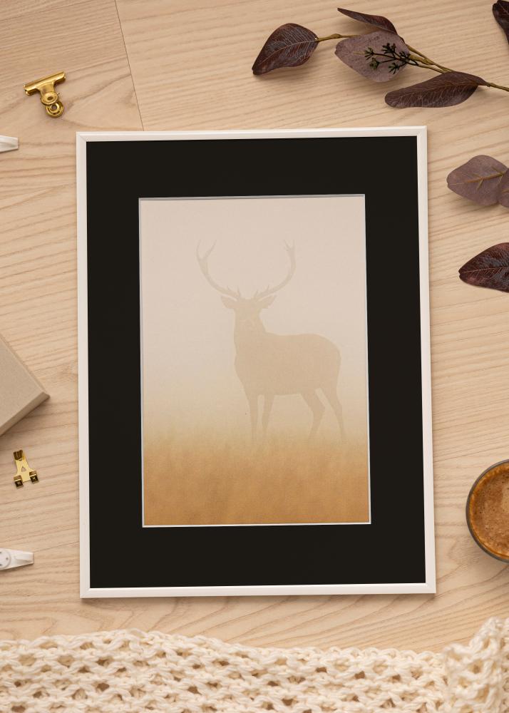 Okvir New Lifestyle Bela 50x70 cm - Paspartŭ Črna 40x60 cm