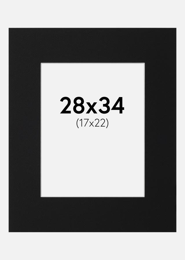 Paspartŭ Črni Standard (Belo Jedro) 28x34 cm (17x22)