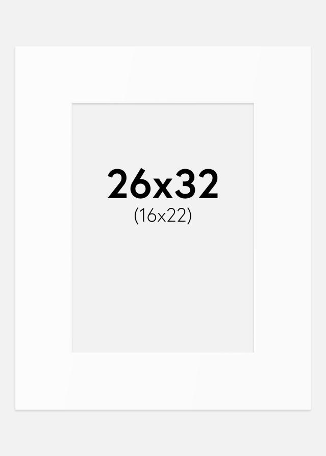 Paspartȗ Beli Standard (Belo Jedro) 26x32 cm (16x22)