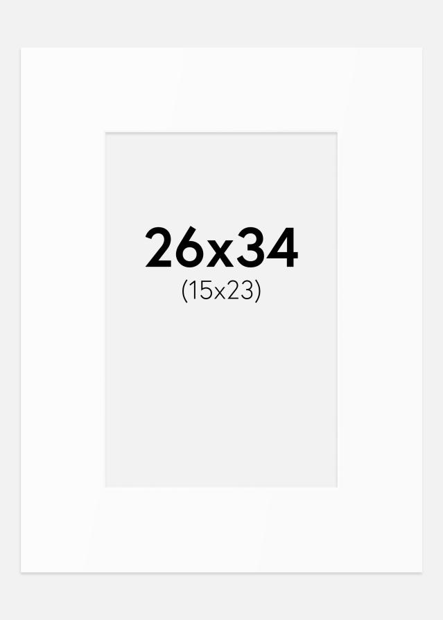 Paspartȗ Beli Standard (Belo Jedro) 26x34 cm (15x23)