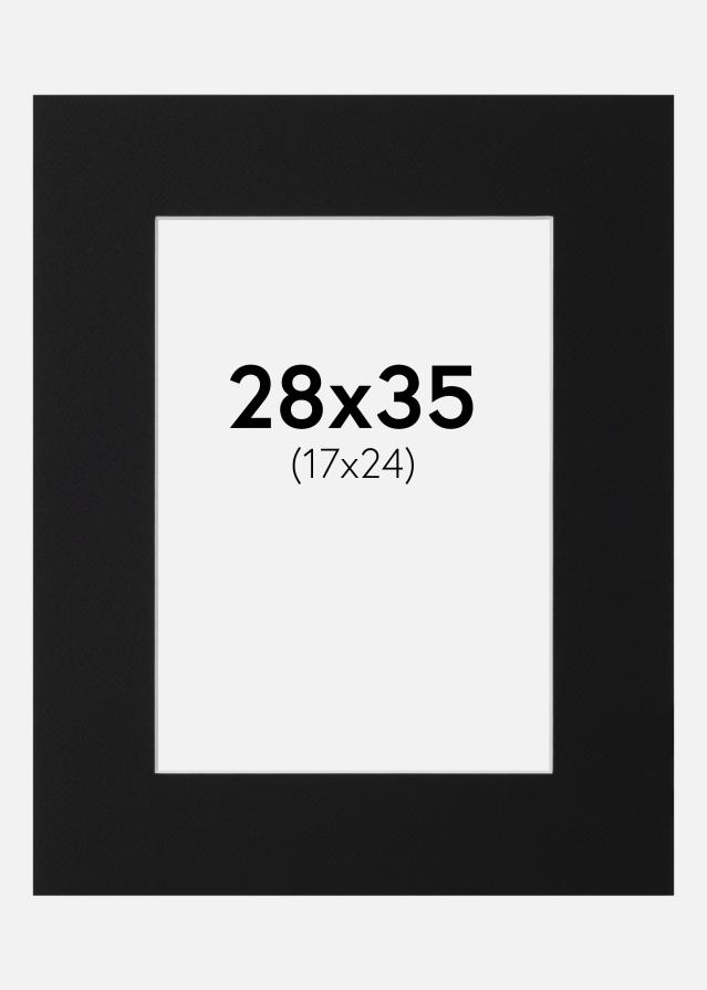 Paspartŭ Črni Standard (Belo Jedro) 28x35 cm (17x24)