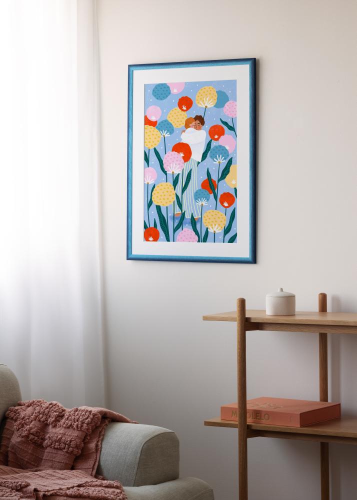 Okvir Cornwall Akrilno steklo temno moder 50x70 cm