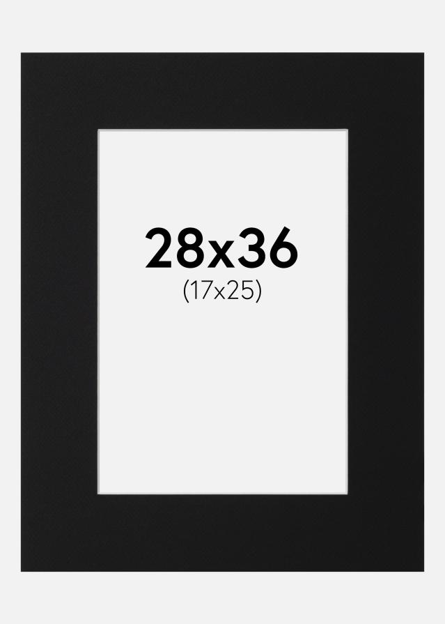 Paspartŭ Črni Standard (Belo Jedro) 28x36 cm (17x25)