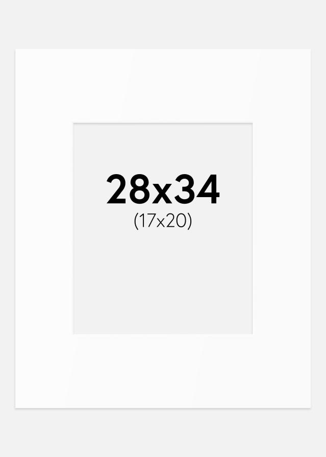 Paspartȗ Beli Standard (Belo Jedro) 28x34 cm (17x20)