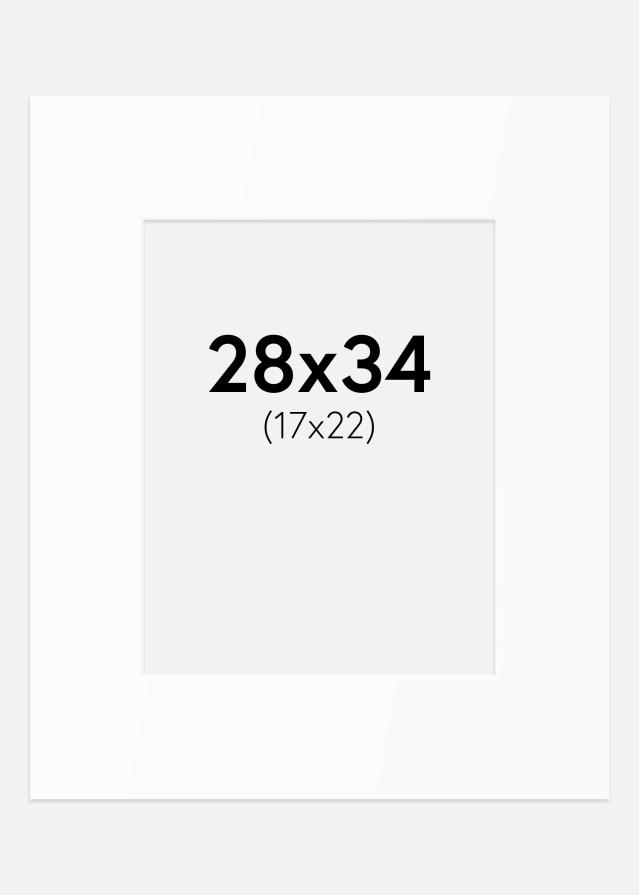 Paspartȗ Beli Standard (Belo Jedro) 28x34 cm (17x22)